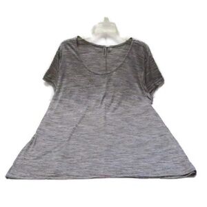 Plus Size Heathered Gray Athleisure Workout Top 3X
